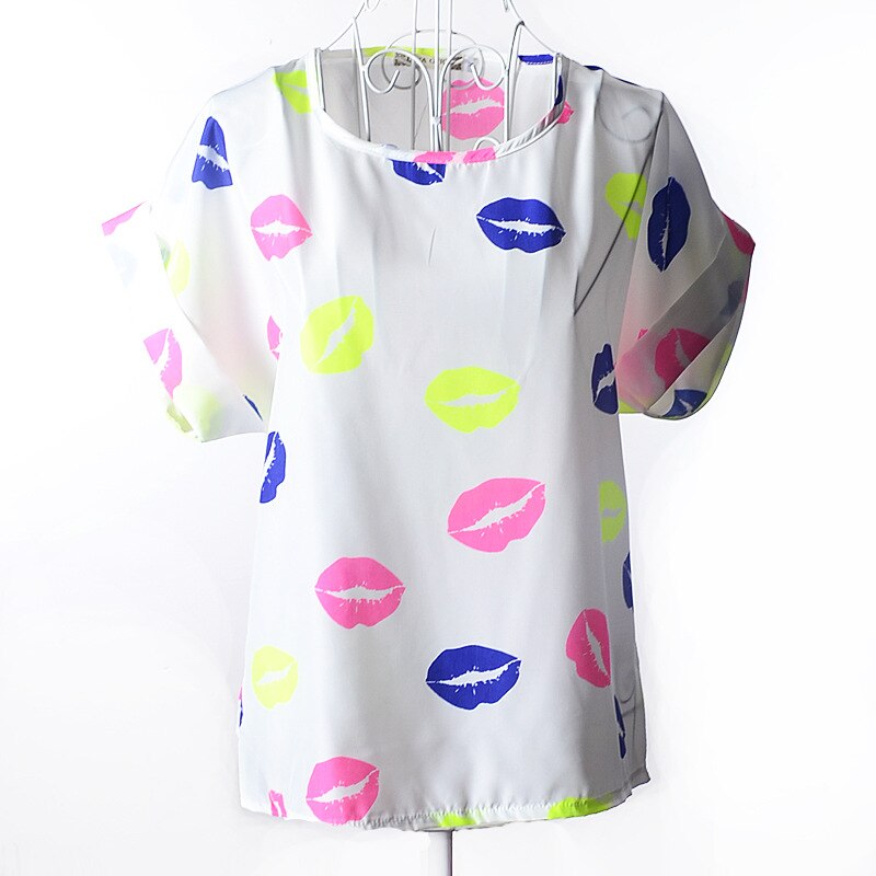 Levoire | Klara T-Shirt En Coton Pour Femmes - Un T-Shirt D'Été Et Joyeux Lèvres