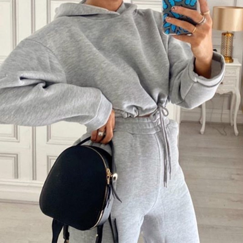 Levoire | Ensemble De Sport 2 Pièces Pour Femmes Gris