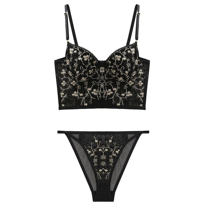 Levoire | Ensemble De Lingerie Brodé Noir