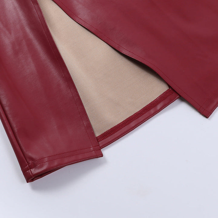 Levoire | Textile Cuir Creux Asymétrique Mini Robe