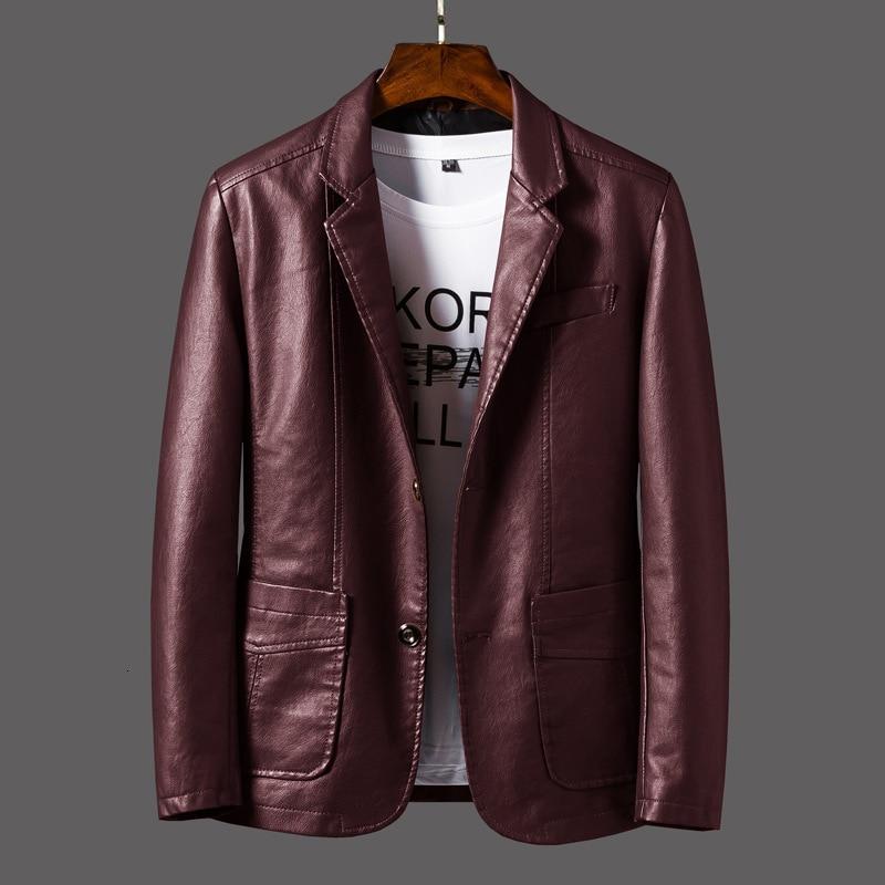 Levoire | Veste En Cuir Premium Hommes Printemps Et Été Vin rouge