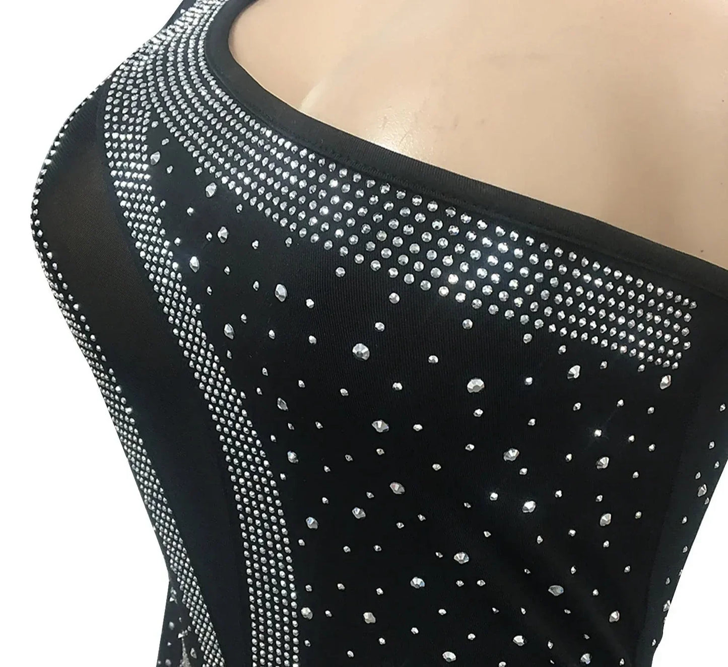 Levoire | Nettlace Transparent Irregulier Maxi Robe Longueur Sol