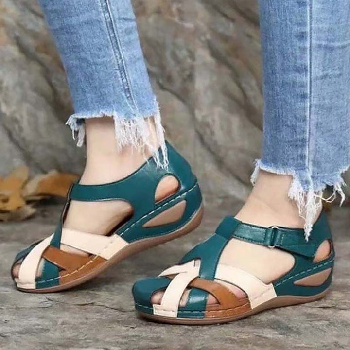 Levoire | Sandales Pour Femmes Avec Boucle Et Semelle Ergonomique Vert