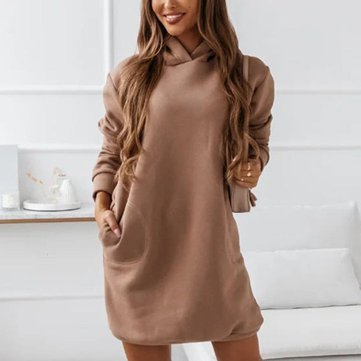 Levoire | Pull Surdimensionné Plus Long Avec Capuche Pour Femmes Braun