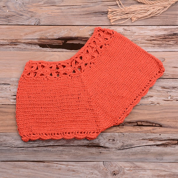 Levoire | Ensemble De Crochet Parfait Pour Une Journée D'Été Rouge - Orange Pantalon