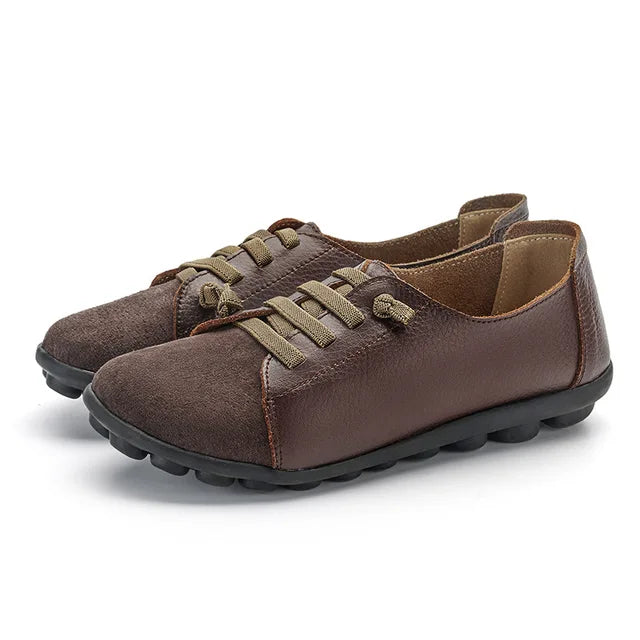 Levoire | Loafers Cuir Véritable Pour Femmes Braun