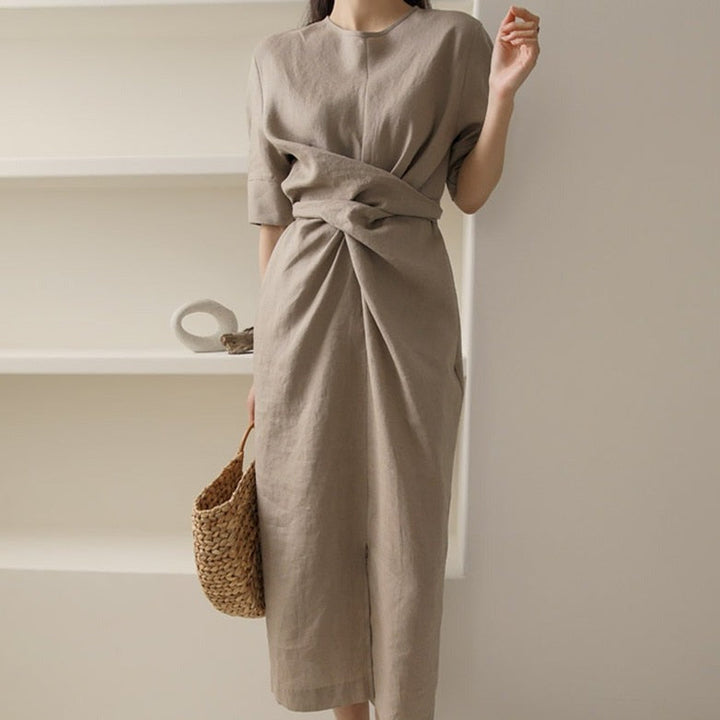 Levoire | Robe D'Été Pour Femmes Sans Bretelles Robe D'Été Décontractée Khaki