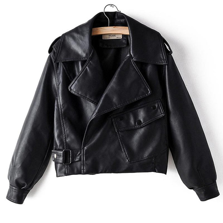 Levoire | Veste En Similicuir Élégante Noir