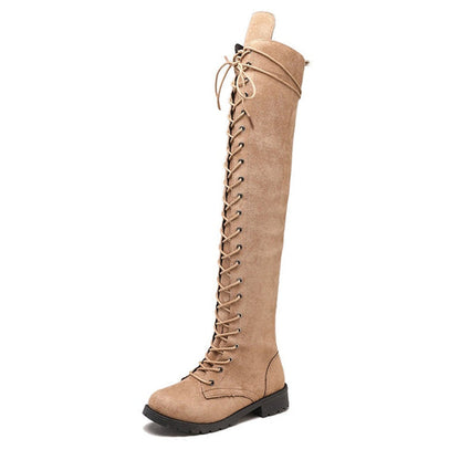 Levoire | Bottes Hautes Lisses Zippées Khaki