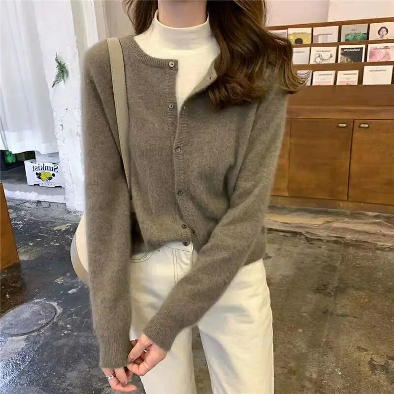 Levoire | Cardigan Douillet Avec Devant Ouvert Gris