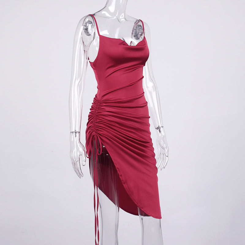 Levoire | Silke Bardot Ruché Corset Midi Robes