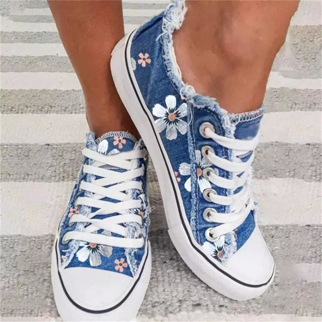 Levoire | Ballerines Avec Imprimé Floral Bleu clair