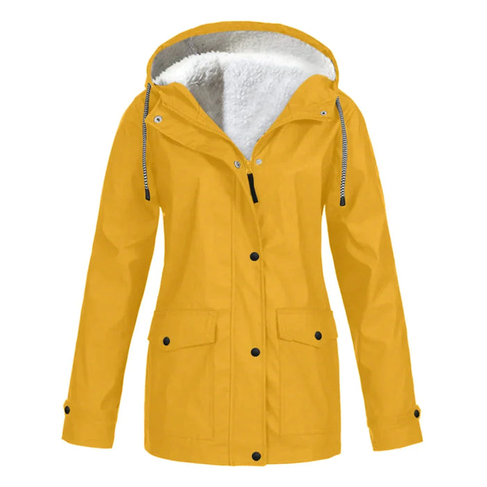 Levoire | Veste De Pluie Avec Doublure En Fourrure Teddy Jaune