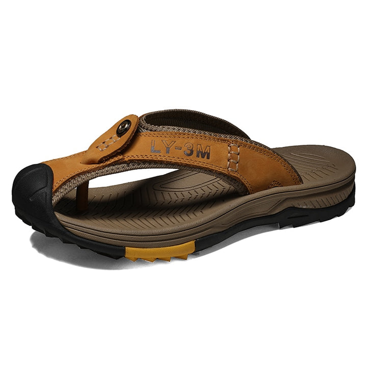 Levoire | Sandales flip-flop antidérapantes confortables Braun