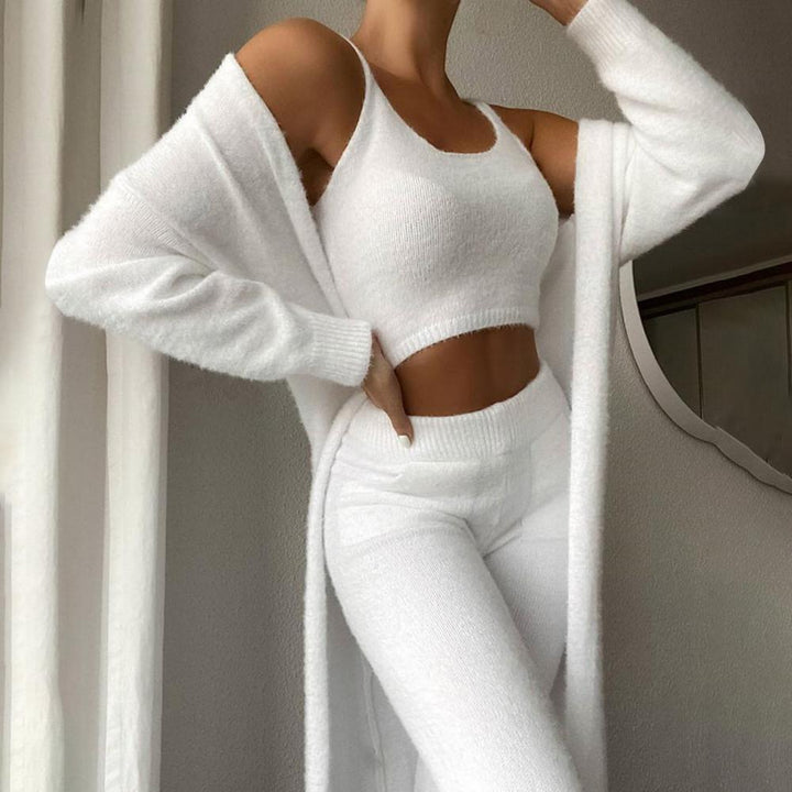 Levoire | Ensemble De Jogging En Éponge Pour Femmes Blanc