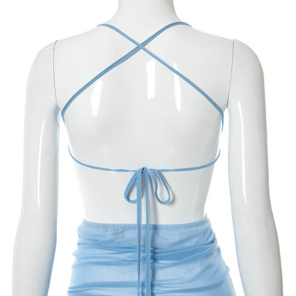 Levoire | Mousseline Sans Bretelles Dos Ouvert Robe Maxi