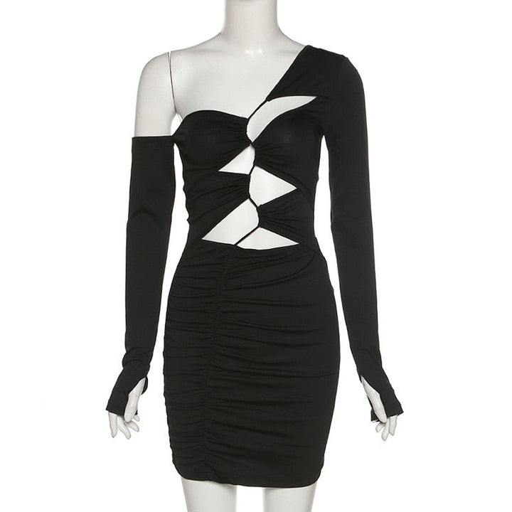 Levoire | Robe Mini À Bandage Découpe À Manches Longues