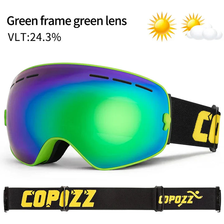 Levoire | De Ski Unisexe Uv400 Anti-Buée Cadre Vert