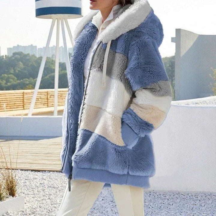 Levoire | Manteau En Fourrure Plus Chaud Et Élégant Pour Femmes Bleu