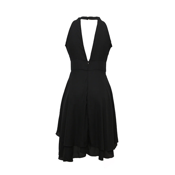 Levoire | Robe D'Été À Bretelles Taille Haute Sans Manches En Chiffon Midi Superposée Ajustement Slim