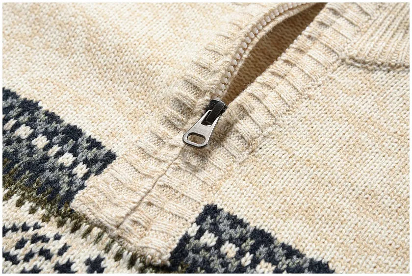 Levoire | Noël Pull Tricoté Avec Fermeture Éclair