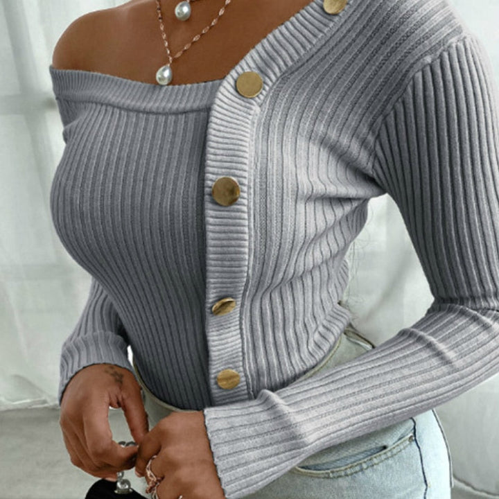 Levoire | Gina Pull En Tricot - Un Pull Élégant, Chaud Et Sexy. Gris