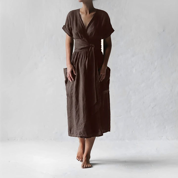 Levoire | Robe Portefeuille Pour Femmes Braun
