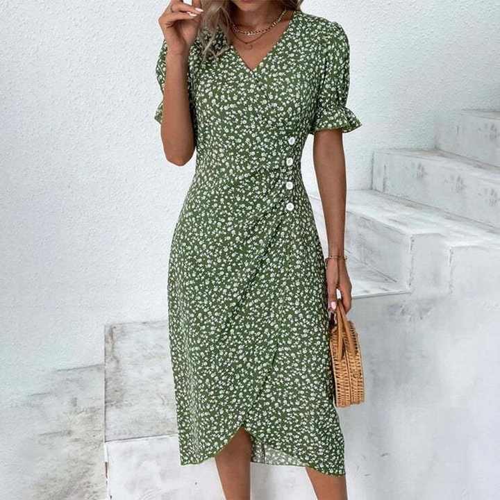 Levoire | Elegant Floral Femme Robes Menthe