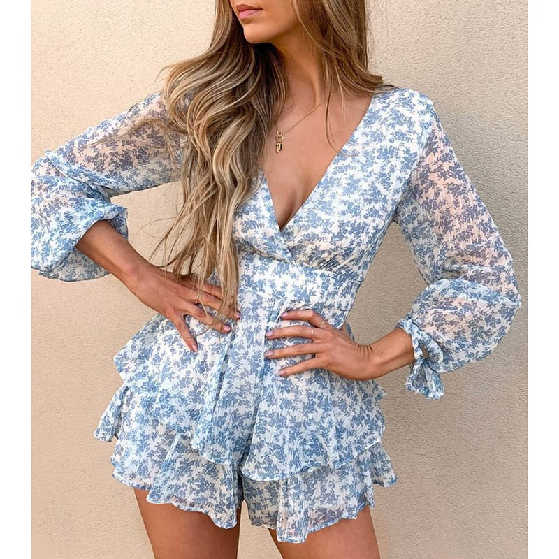 Levoire | Playsuit Léger Pour Femmes Ava Bleu clair