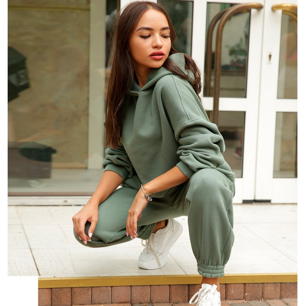 Levoire | Ensemble De Sport Surdimensionné Pour Femmes Vert