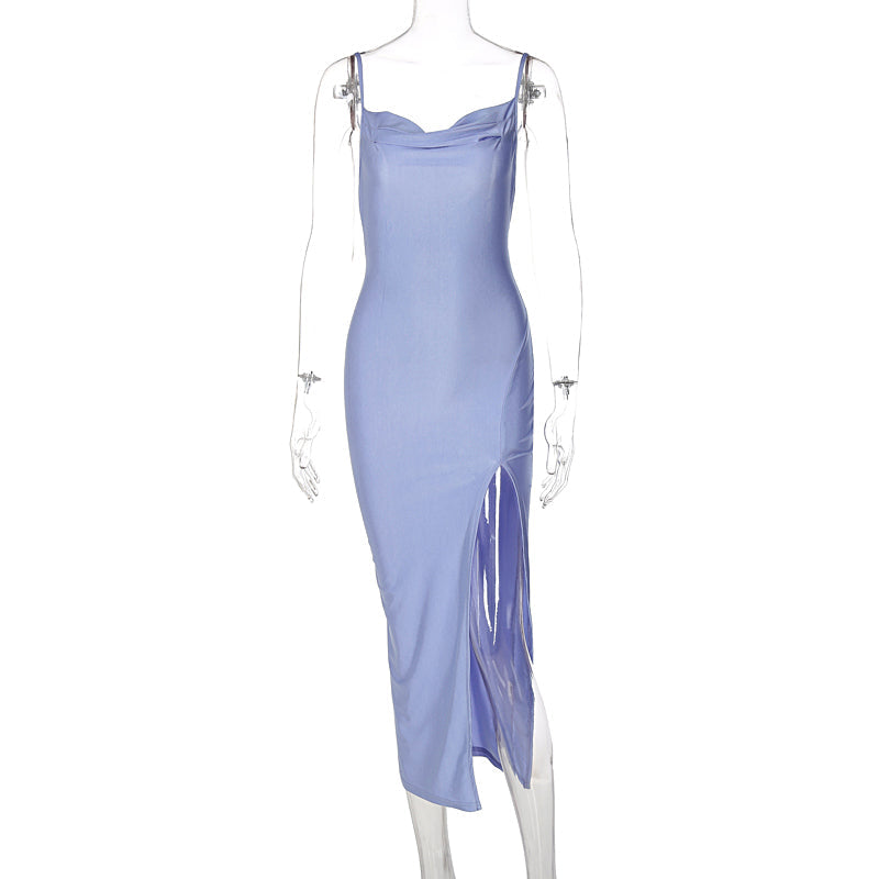 Levoire | Découpe D'Épaule Transition Arrière Mi-Longue Robes