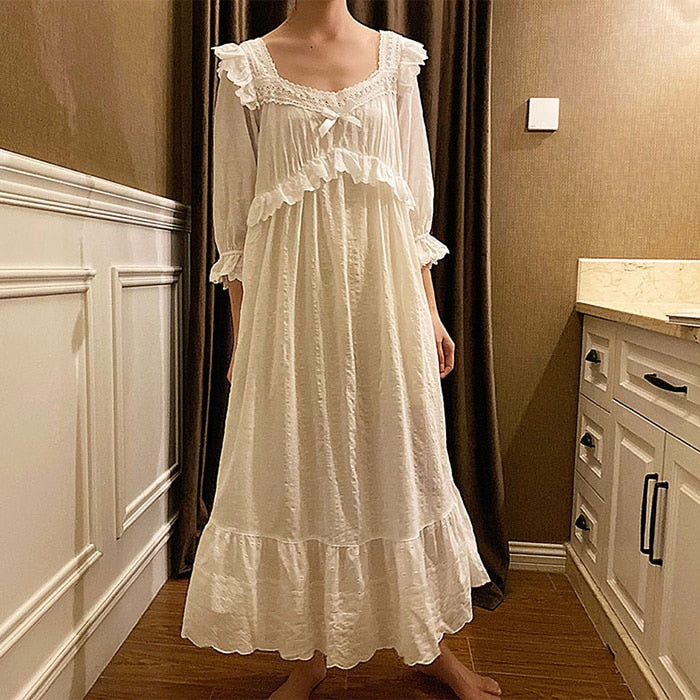 Levoire | Chemise De Nuit Longue Blanc