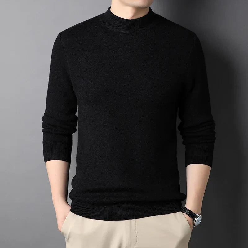 Levoire | Pull Col Roulé Premium Coupe Slim Noir