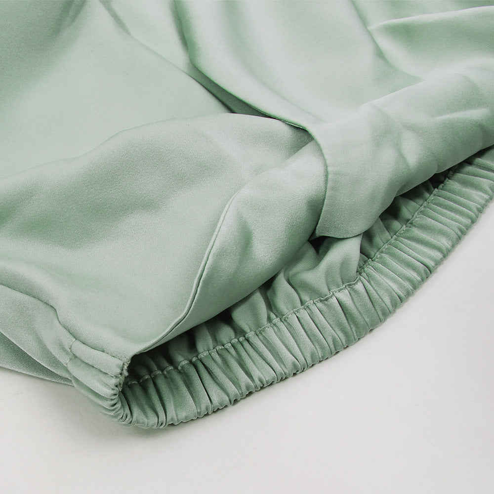 Levoire | Crop À Manches Courtes Fente Haute Jupe Longue Ensemble