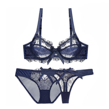 Levoire | Ensemble De Lingerie 3 Pièces En Matériau Doux Bleu