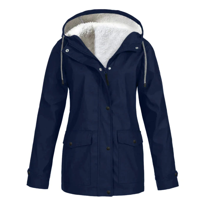 Levoire | Veste De Pluie Avec Doublure En Fourrure Teddy Bleu foncé