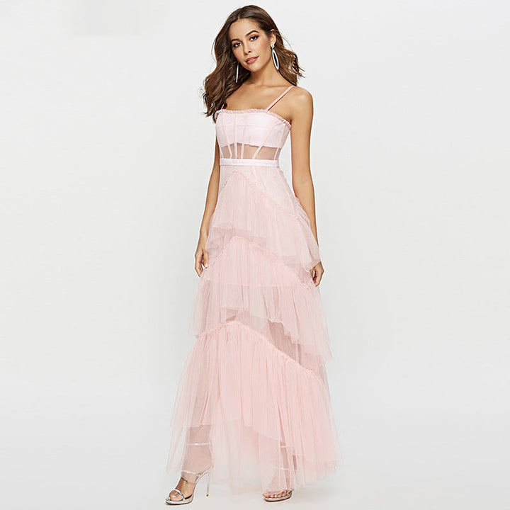 Levoire | Robe Maxi Corset Blonde À Épaules Dénudées