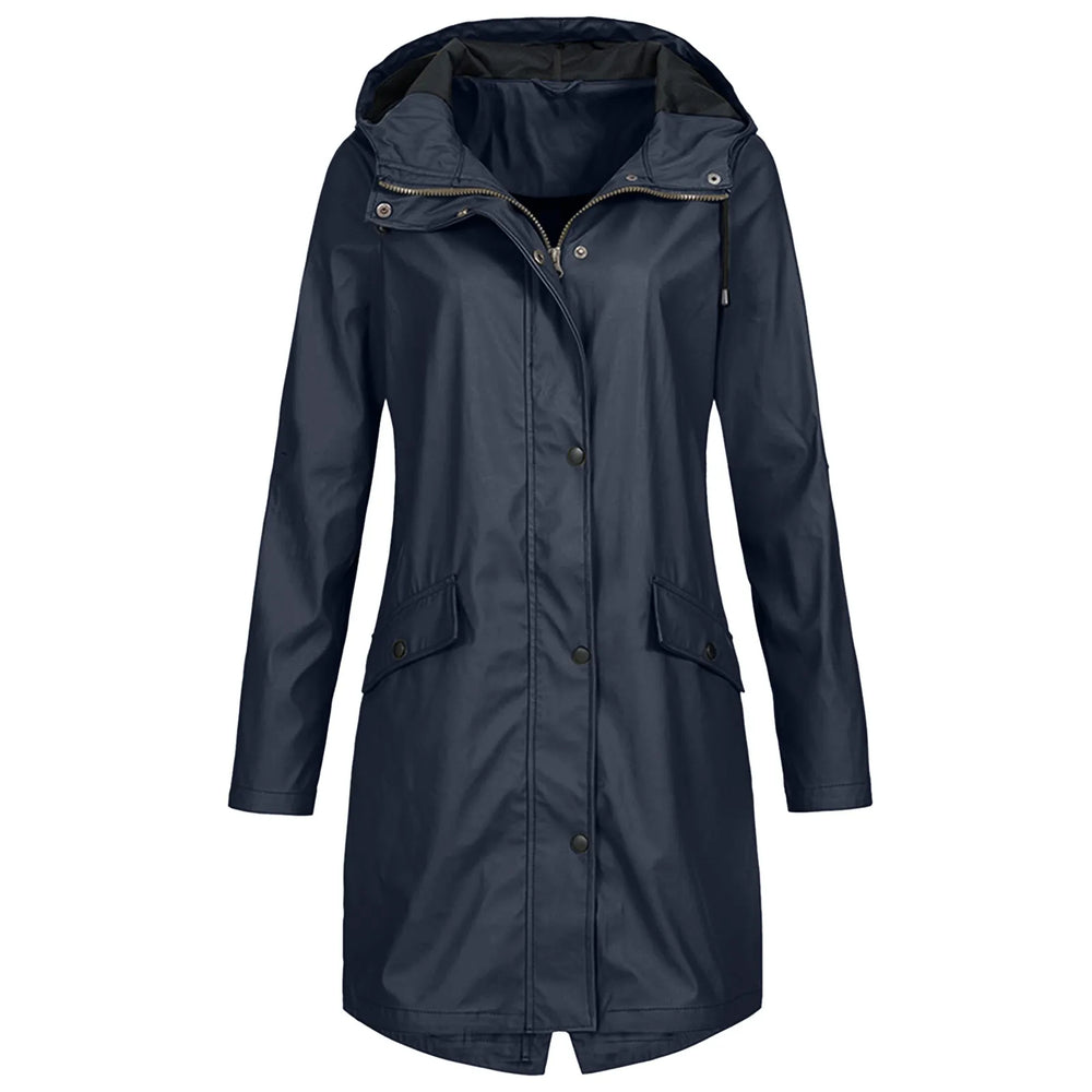 Levoire | Veste De Pluie Imperméable Avec Capuche Bleu foncé