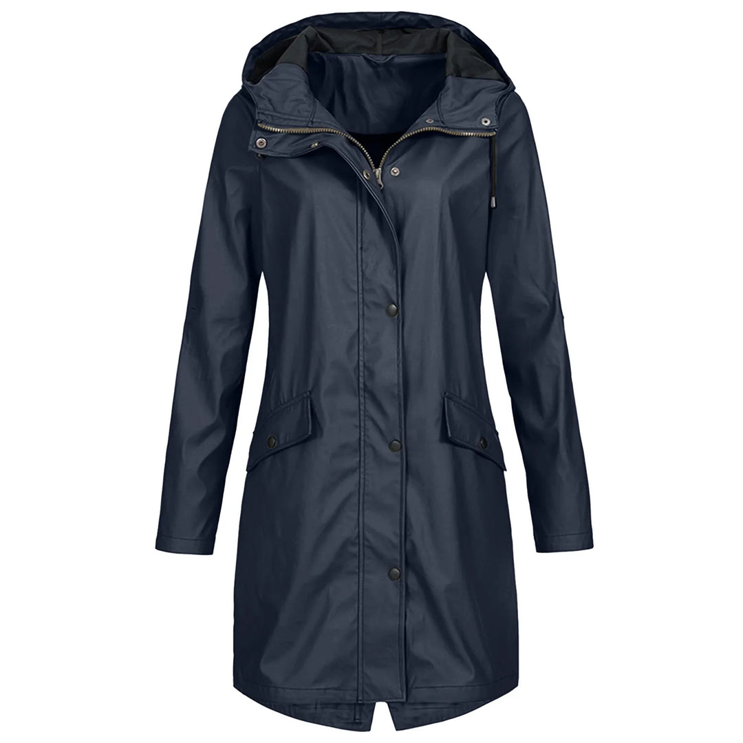 Levoire | Veste De Pluie Imperméable Avec Capuche Bleu foncé