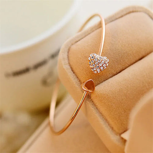 Levoire | Bracelet Cœur Ajustable En Cristal