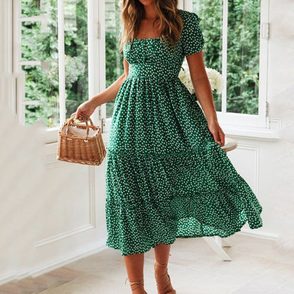 Levoire | Robe Avec Imprimé À Pois Pour Femmes Vert