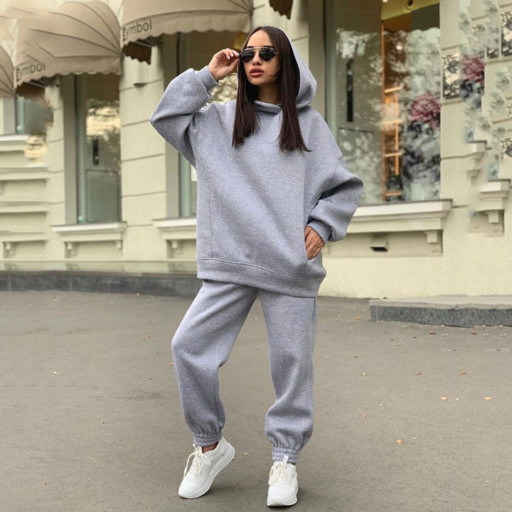 Levoire | Ensemble De Sport Surdimensionné Pour Femmes Gris
