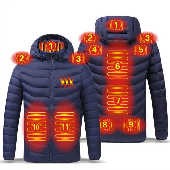 Levoire | Veste Chauffante Usb Intelligente Pour Homme 11 Bleus chauffés