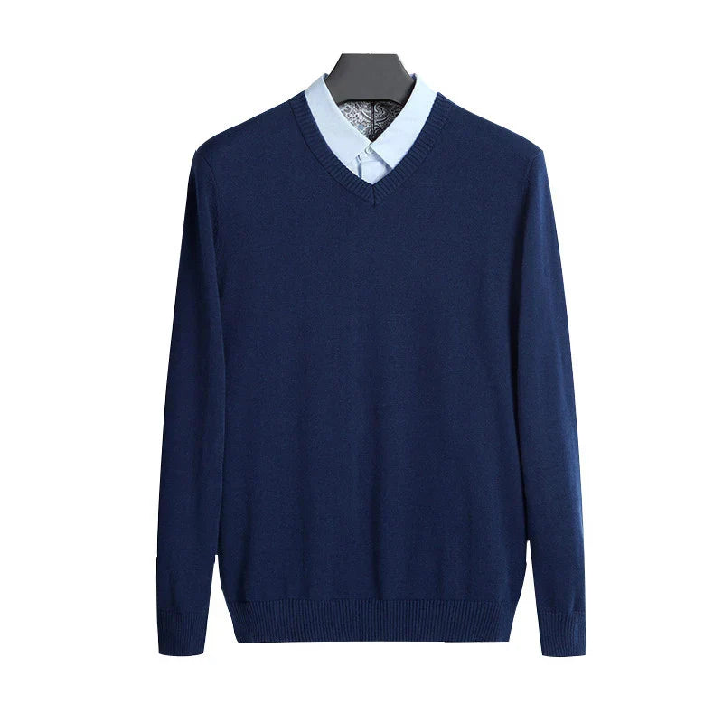 Levoire | Pull En Coton Premium Avec Décolleté En V