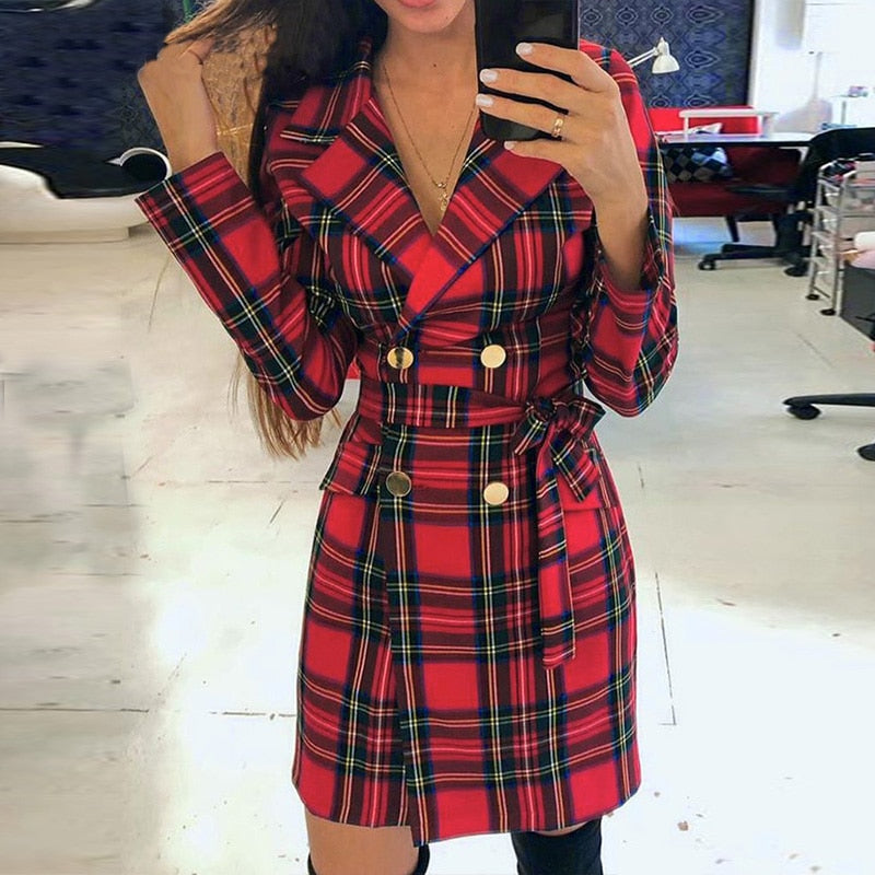 Levoire | Robe Blazer Étonnant & Unique Rouge