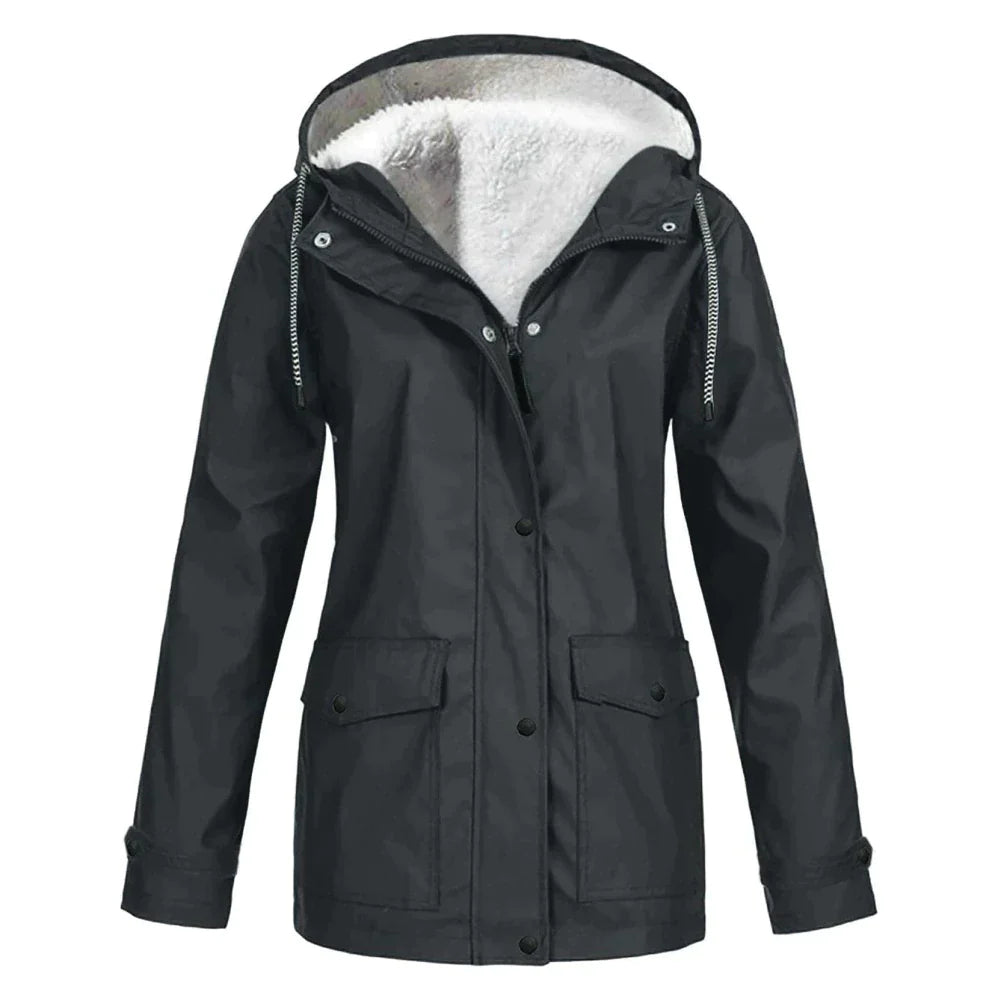 Levoire | Veste De Pluie Avec Doublure En Fourrure Teddy Noir
