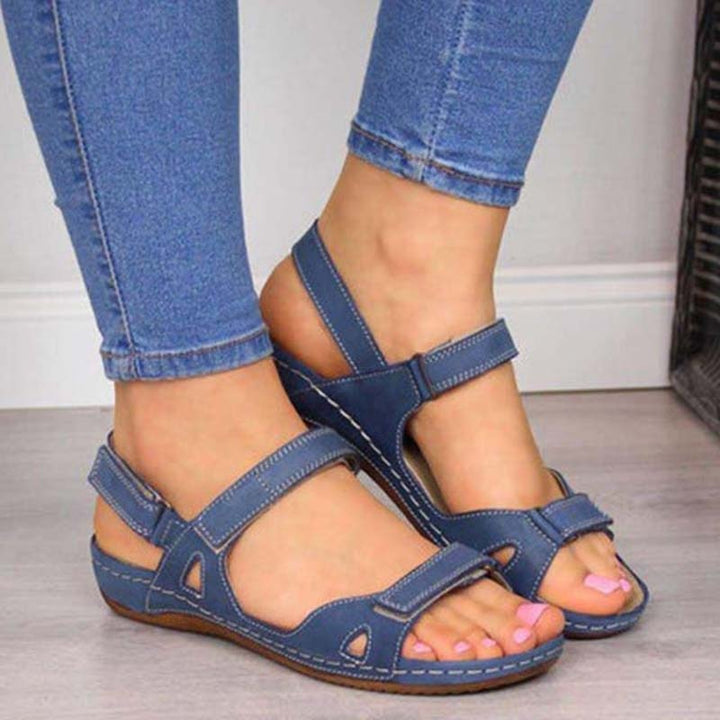 Levoire | Sandales Ergonomiques Pour Femmes Avec Fermeture Velcro Bleu