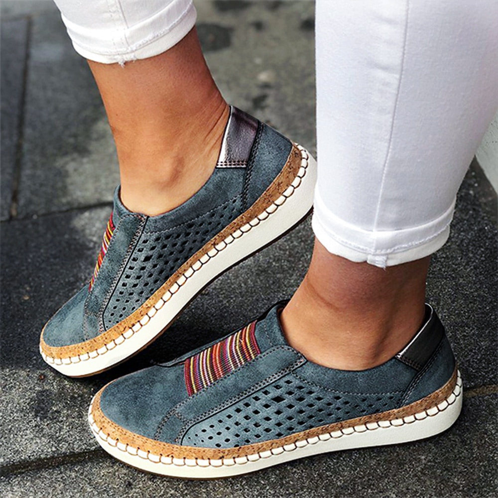Levoire | Chaussures De Tennis Slip-On Boho Élégantes Bleu (Presque Épuisé)