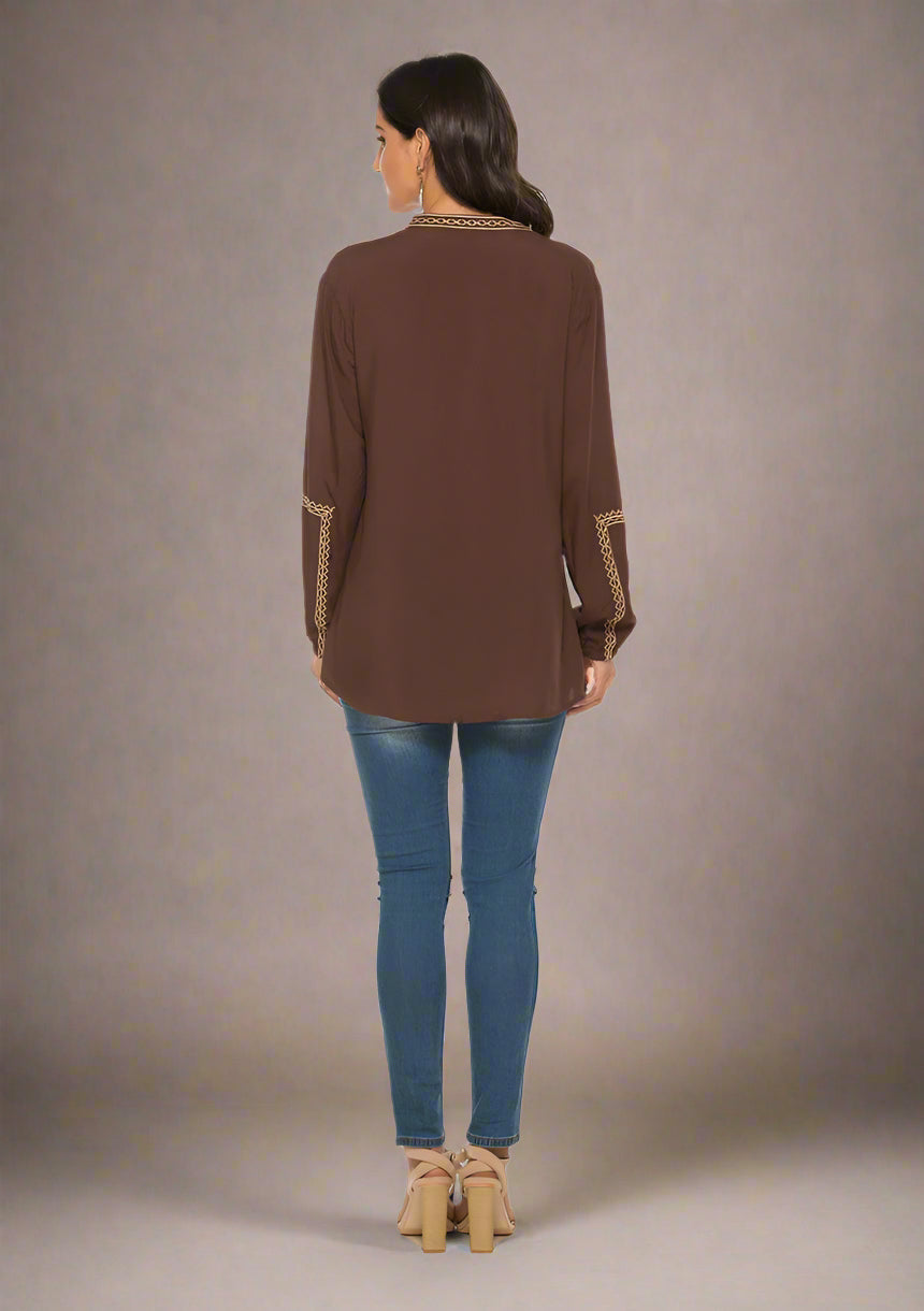 Levoire | Top Brodé Boho Pour Femmes