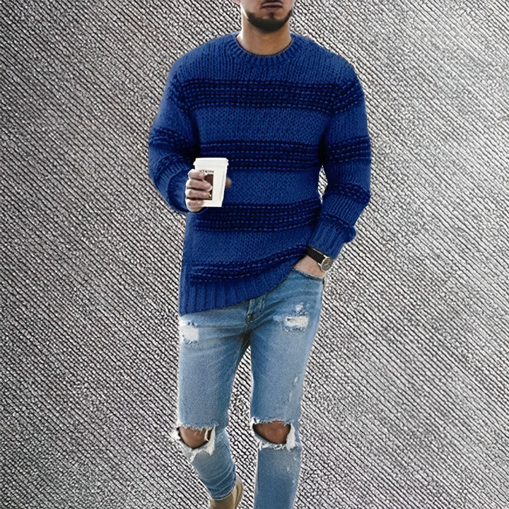 Levoire | Le pull en tricot masculin avec style Bleu